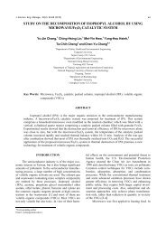 STUDY ON THE DECOMPOSITION OF ISOPROPYL ... - SER