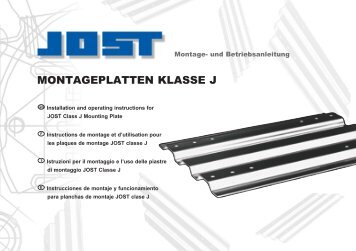 MONTAGEPLATTEN KLASSE J - JOST-World