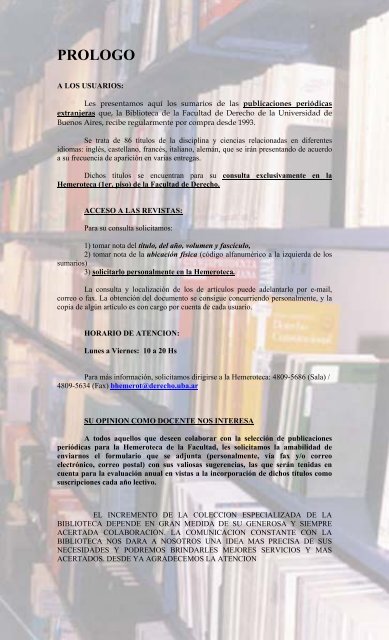 alerta bibliografico - Facultad de Derecho - Universidad de Buenos ...