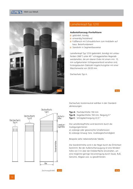 und Abluftsysteme Technische Details - AMS GmbH - Mehr  aus Metall.