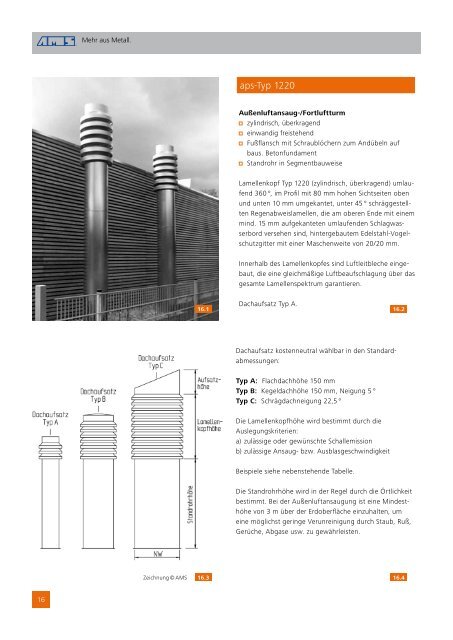 und Abluftsysteme Technische Details - AMS GmbH - Mehr  aus Metall.