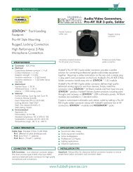 AV Connector, Pro-AV, XLR 3-pole Solder - Hubbell Premise Wiring