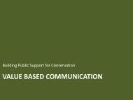 Value-Based Communication Techniques - Sonoran Institute