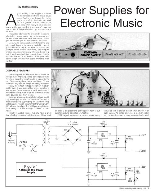 January 1998 Thomas Henry - Power Supplies for Electronic Music.pdf