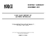 MONTHLY SUMMARY DECEMBER 2001 - nabca
