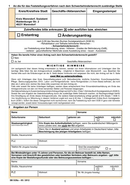 Schwerbehindertenantrag Formular Ausdrucken