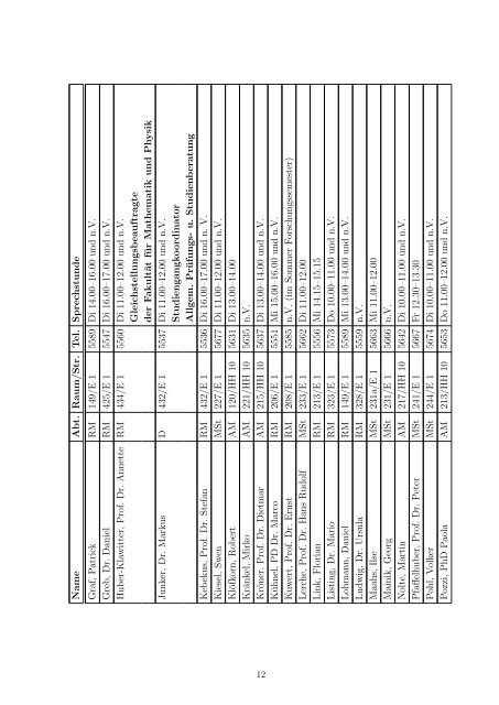 Kommentiertes Vorlesungsverzeichnis WS 2010/2011