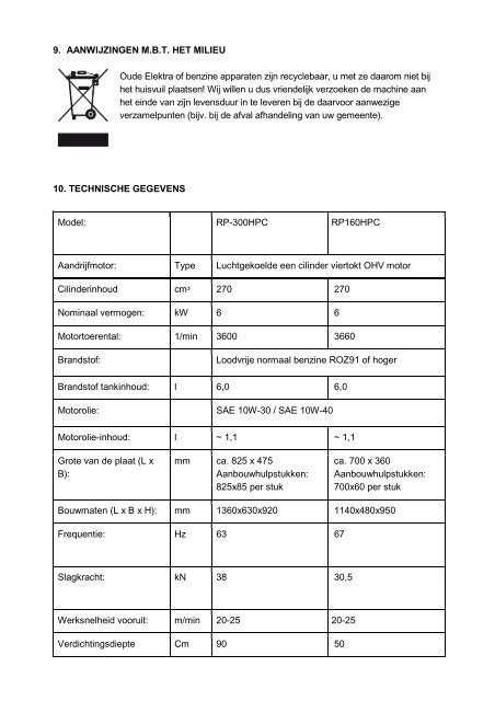 Trilplaat RP160HP - Matom