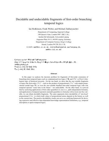 Decidable and undecidable fragments of first-order branching ...