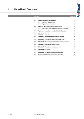 1 UV systÃ©my Dulcodes