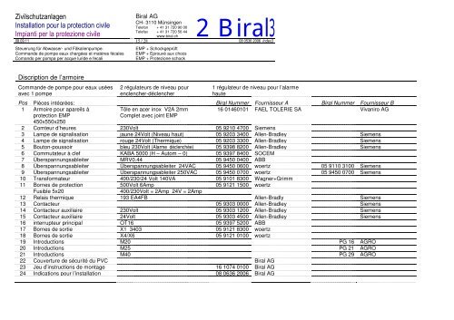 Istruzioni per l'uso (0.8 MB) - Biral