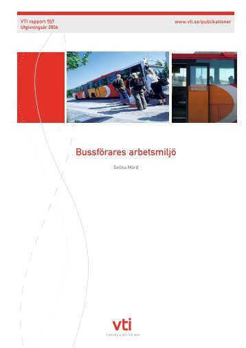 BussfÃ¶rares arbetsmiljÃ¶ - VTI