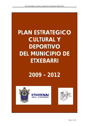 Plan EstratÃ©gico Cultura y Deportes - Ayuntamiento de Etxebarri