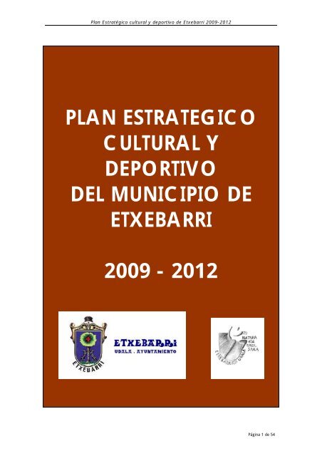 Plan EstratÃ©gico Cultura y Deportes - Ayuntamiento de Etxebarri