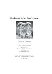 Mathematische Strukturen - Fachhochschule Frankfurt am Main