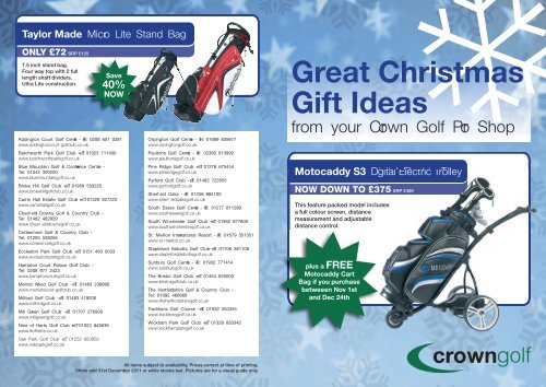 Great Christmas Gift Ideas - Pine Ridge Golf Club