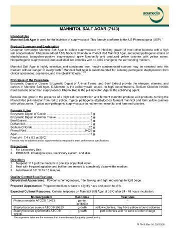 Mannitol Salt Agar (7143) - mibius