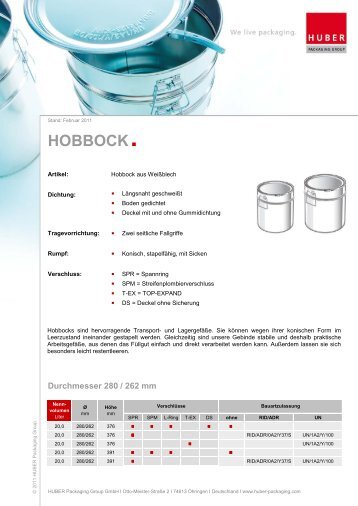 Hobbocks - HUBER Packaging Group