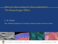 The Bauschinger Effect - Materials Engineering - University of British ...