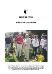 Bulletin Juli / August 2009 - Gemeinde Anwil