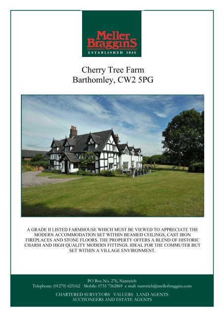 Cherry Tree Farm Barthomley, CW2 5PG - Meller Braggins