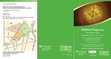 registration information - Children's Memorial Hermann Hospital