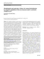 Morphological and molecular evidence for natural hybridization in ...