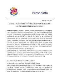 Presseinfo - Burger King