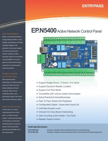 ENTRYPASS EP.N5400Active Network Control Panel - Bricomp ...