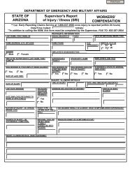 Supervisor Report of Injury - Department of Emergency & Military ...