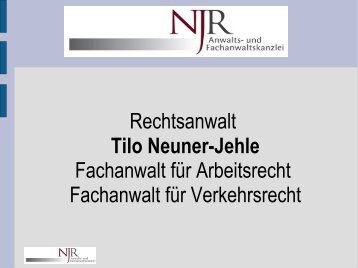 Rechtsanwalt Tilo Neuner-Jehle Fachanwalt für Arbeitsrecht ...