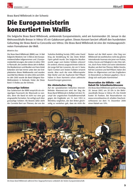 Dirigentin / Dirigent - Schweizer Blasmusikverband