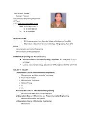 Mrs. Shilpa Y. Sondkar Assistant Professor Instrumentation ...