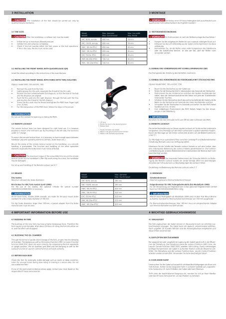 INSTRUCTION MANUAL AND WARRANTY RULES BEDIENUNGSANLEITUNG UND ...