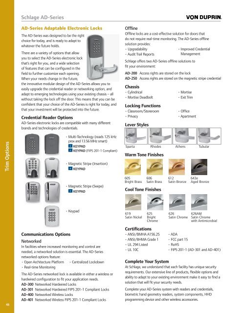 Von Duprin 98-99 Series Exit Devices - Access Hardware Supply