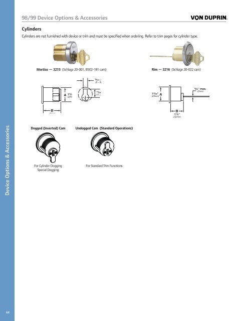 Von Duprin 98-99 Series Exit Devices - Access Hardware Supply