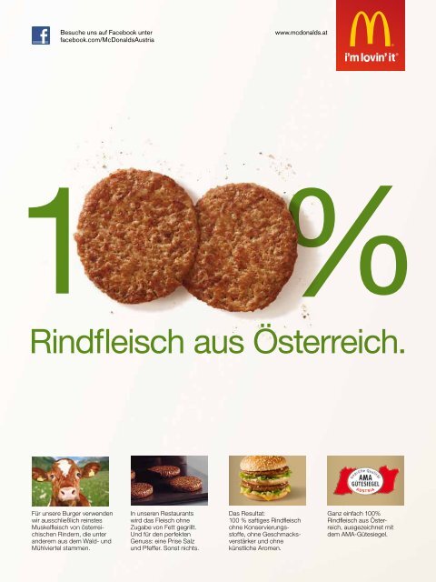 Rindfleisch aus Ãsterreich. - McDonalds