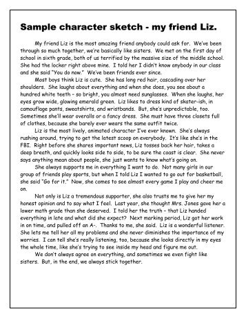 Character sketch essay about a friend pdf