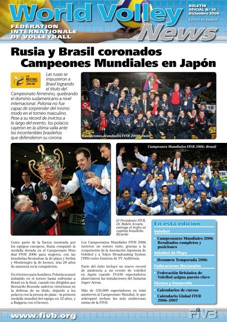 Rusia y Brasil coronados Campeones Mundiales en JapÃƒÂ³n - FIVB