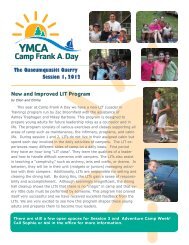New and Improved LIT Program - YMCA Camp Frank A. Day