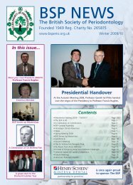 BSP News Winter 2009/10 - the British Society of Periodontology ...