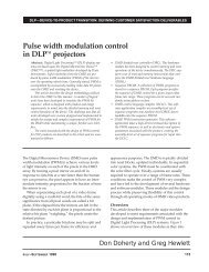 Pulse width modulation control in DLPTM projectors - Loreti.it