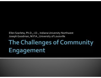 The Challenges of Community Engagement and Collaboration