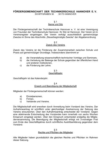 fördergemeinschaft der technikerschule hannover ev