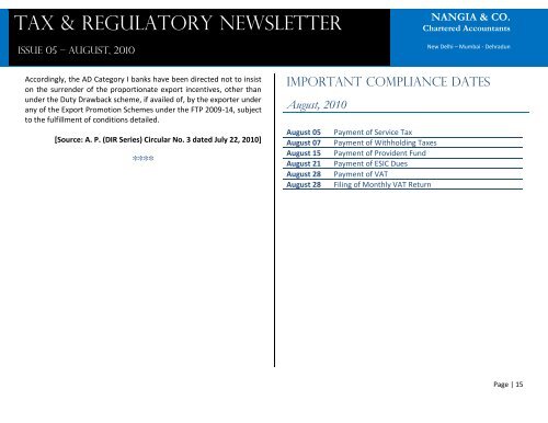 DIRECT TAX - Nangia & Co