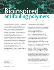 antifouling polymers - BIMat :: Biologically Inspired Materials