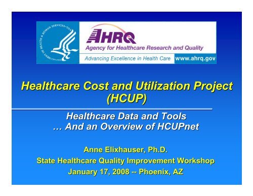 Healthcare Cost and Utilization Project (HCUP ... - AHRQ Archive
