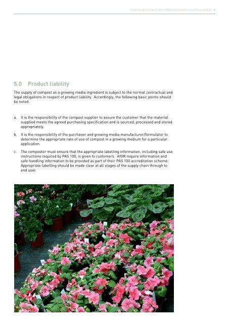 Guidelines for the Specification of Quality Compost for use in ... - Wrap