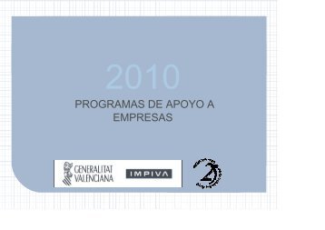 PROGRAMAS DE APOYO A EMPRESAS - EmprenemJunts