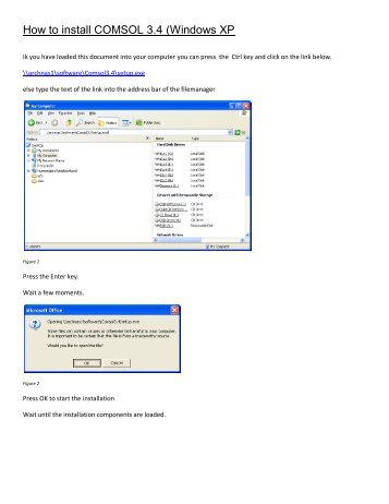 How to install COMSOL 3.4 (Windows XP